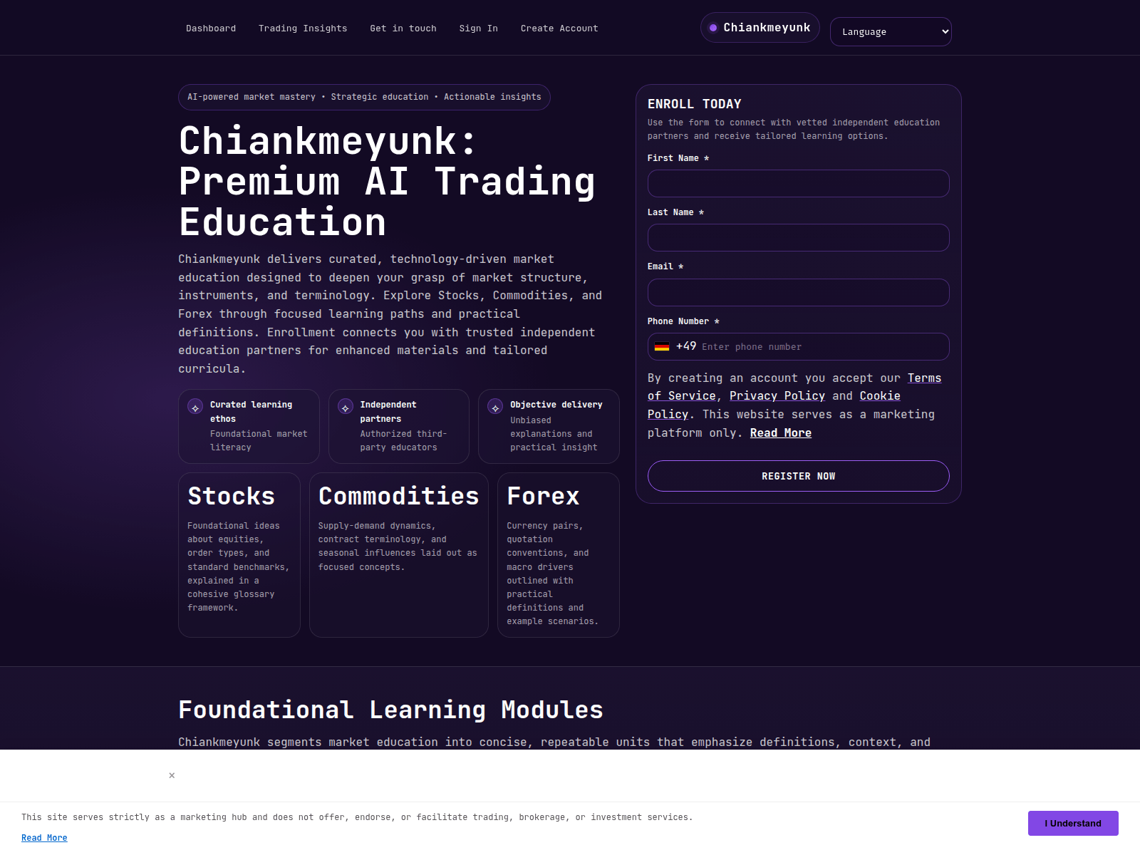 Screenshot of chiankmeyunkplatform.click