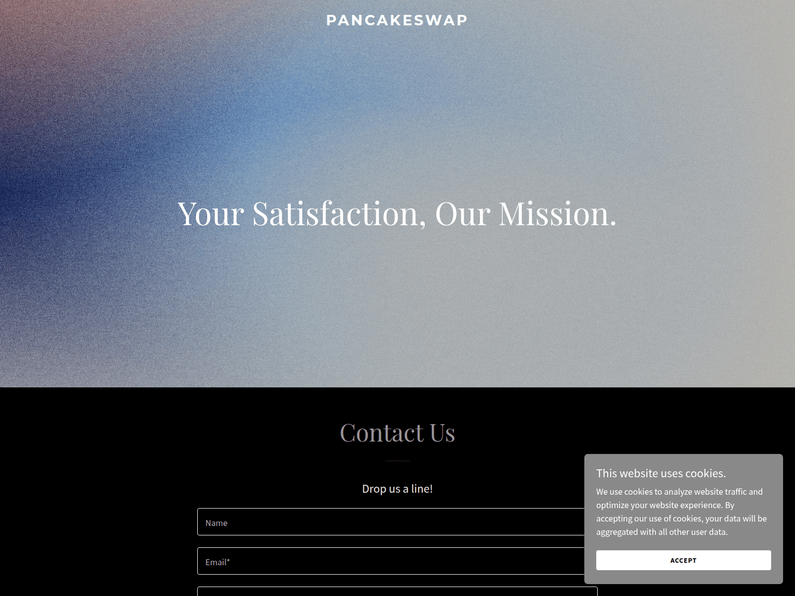 Знімок екрана pancakeiswap.finance