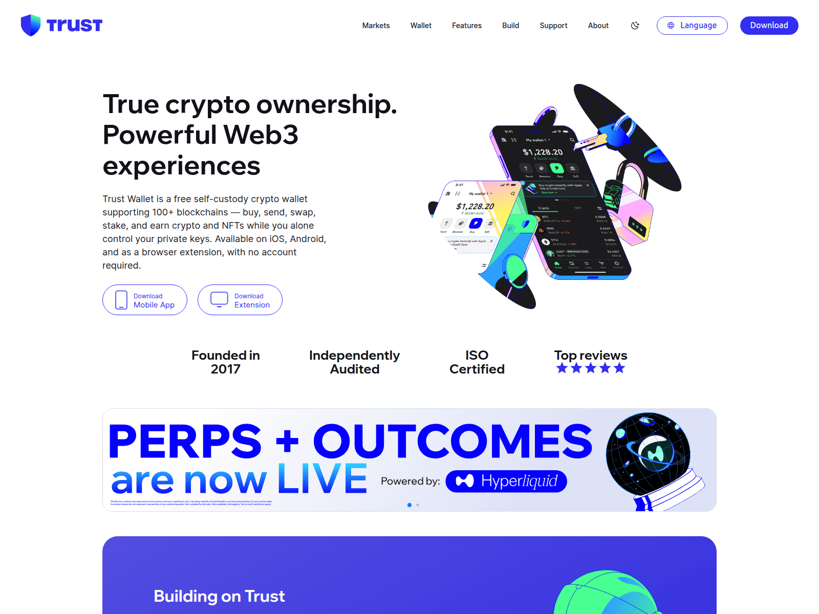 Знімок екрана trustwallett.org