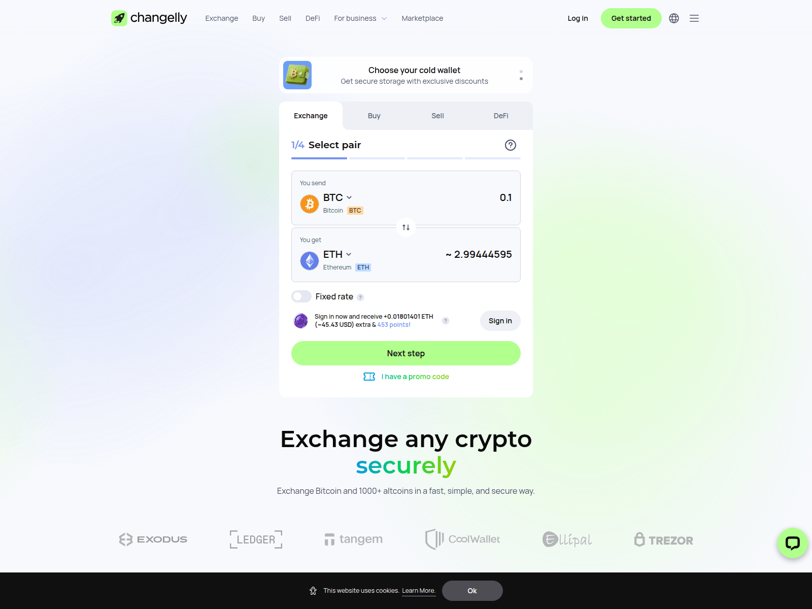 [Ekran görüntüsü] changelly.com.lc