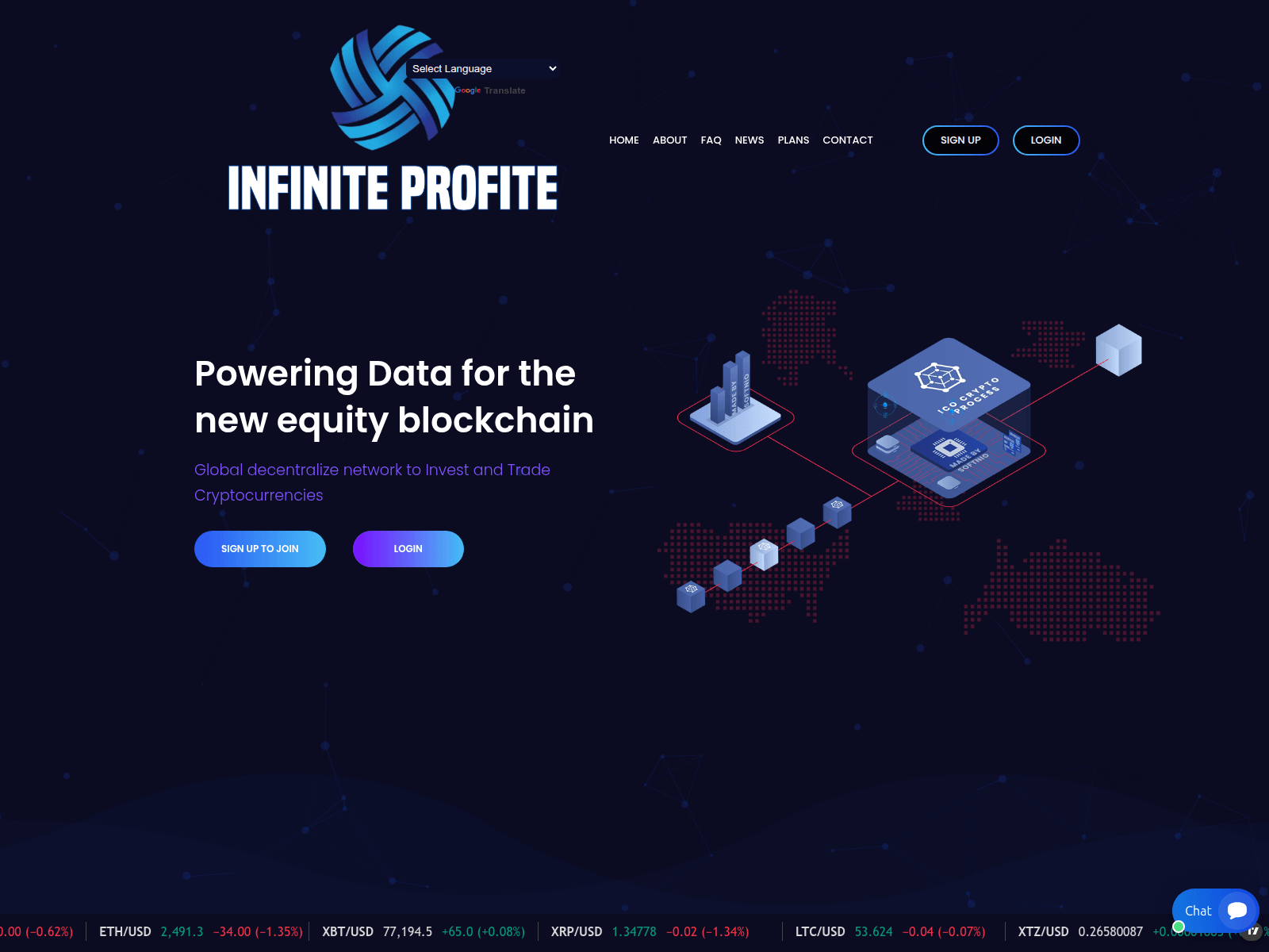 Ảnh chụp màn hình của infinite-profite.com