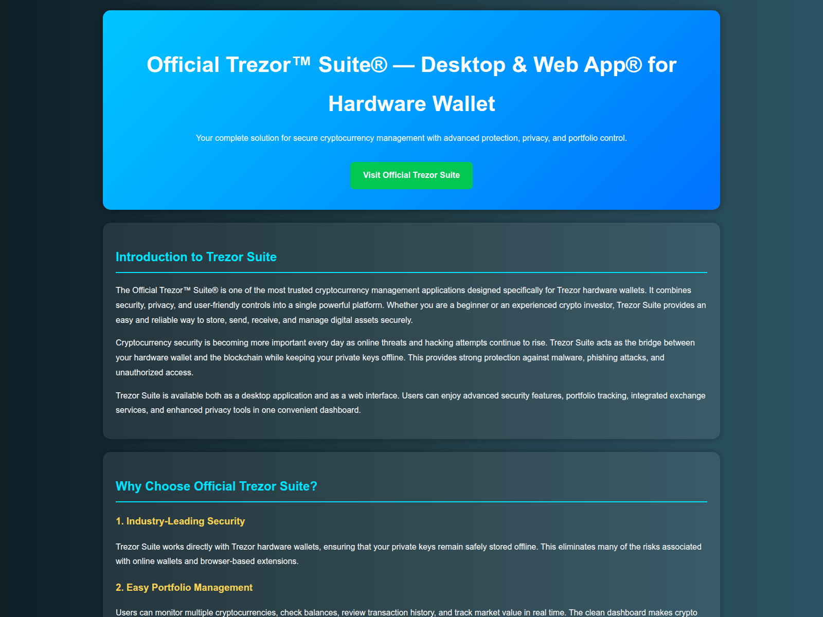 Screenshot of trezarsuiteapp.wasmer.app