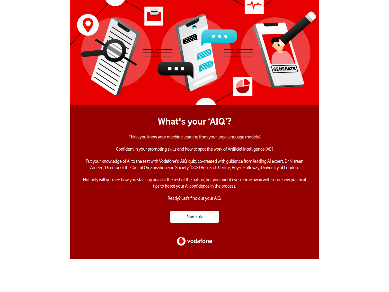 لقطة شاشة لـ vodafone-aiq-quiz.oathstudio.com