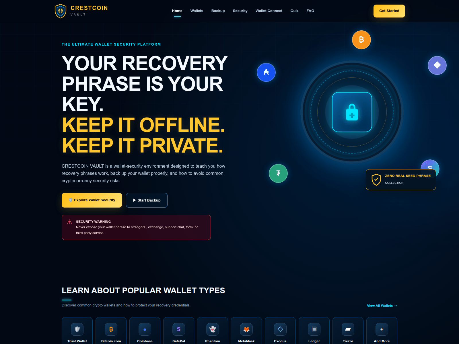 Screenshot of 2fawalletauthenticator.us