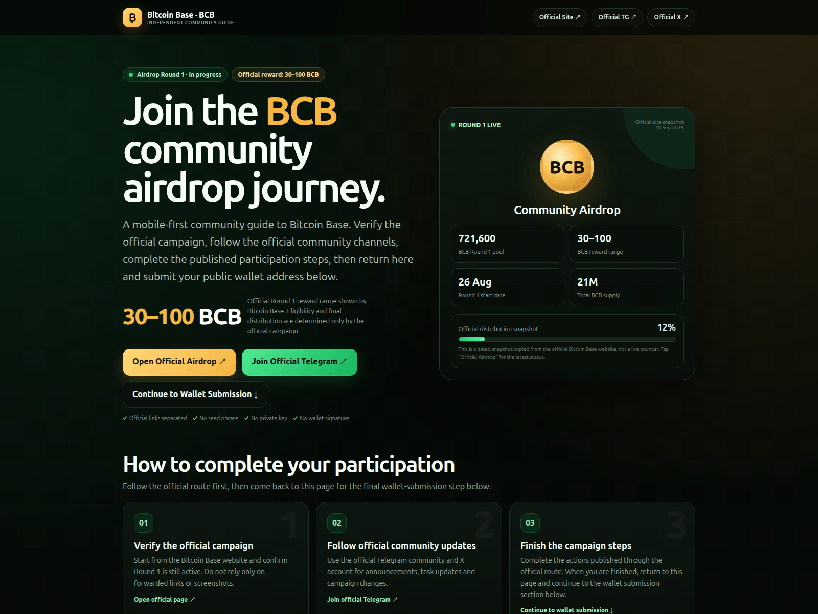 Screenshot of bitcoinbase.lol