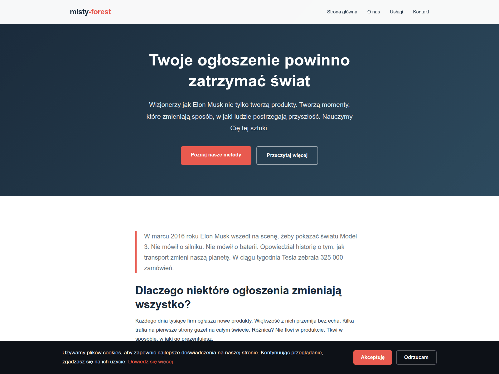 Знімок екрана misty-forest.com