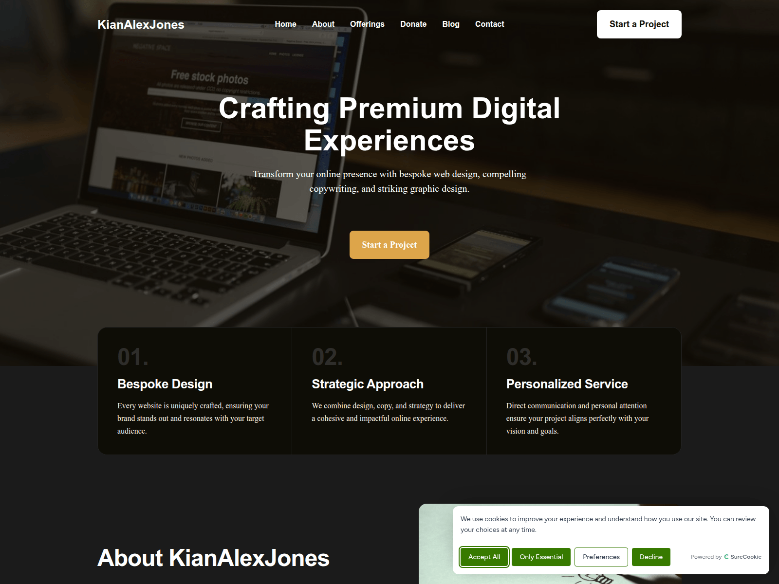 Screenshot of kianalexjones.com