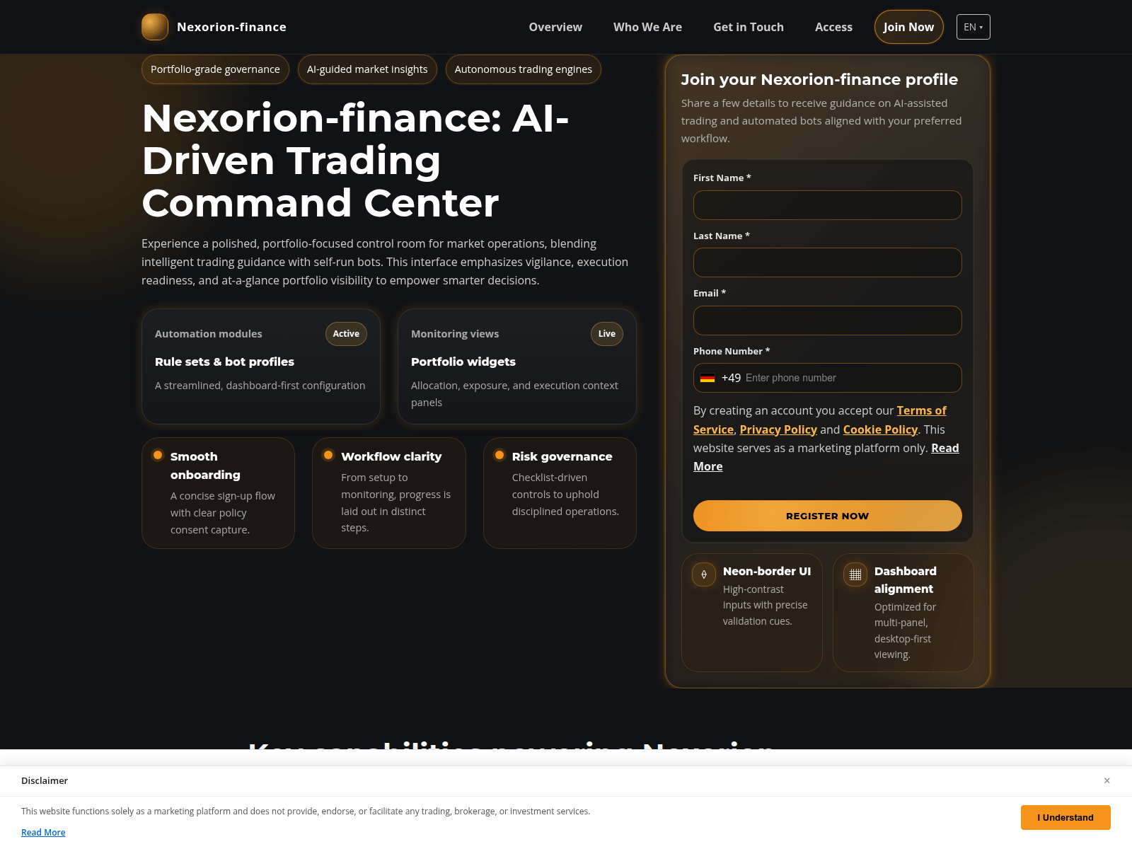 Screenshot of nexorion-finance.pro
