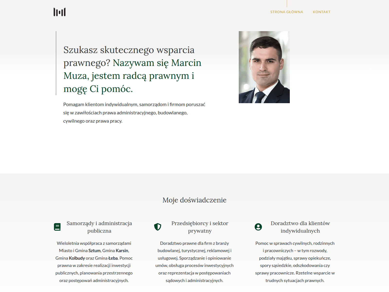 Screenshot of kancelariamuza.pl