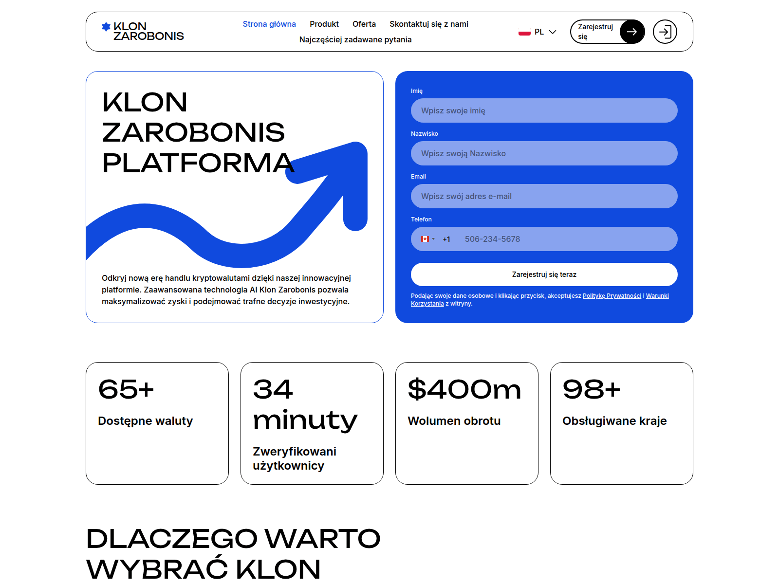 Screenshot of klonzarobonis.com