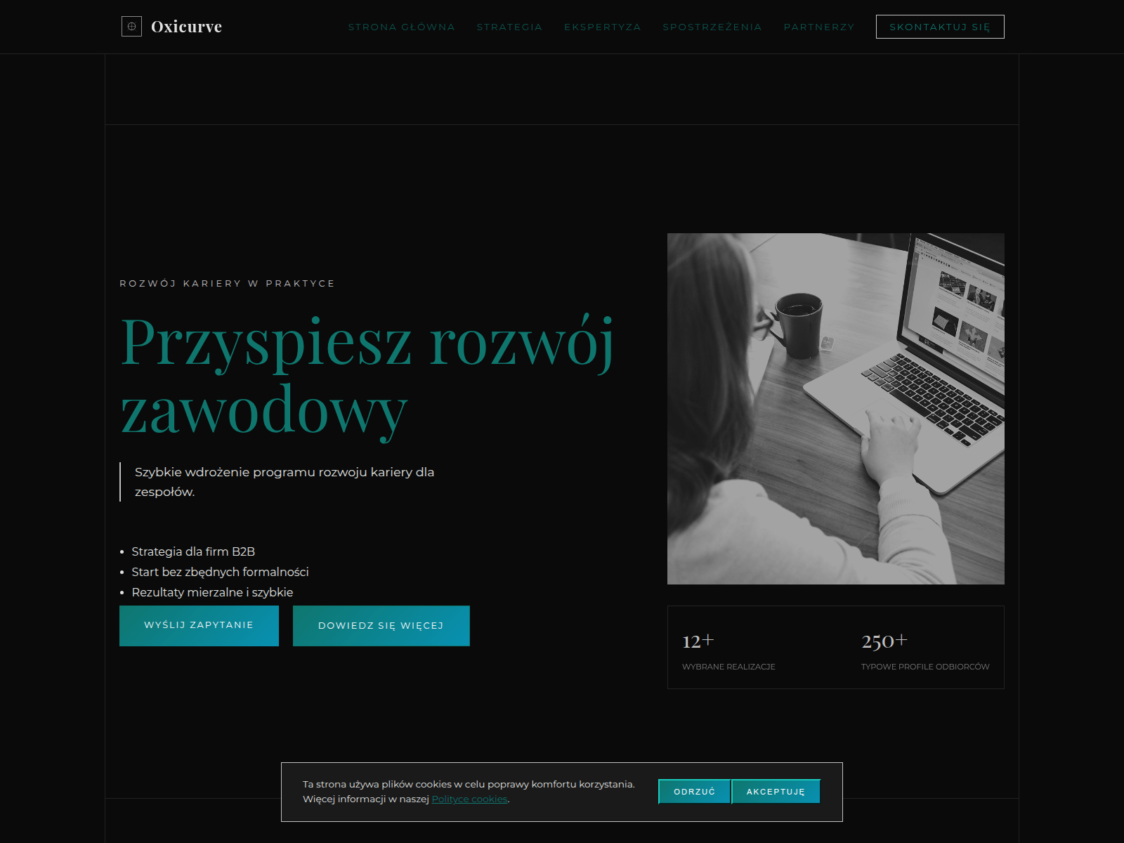 Screenshot von oxicurve.info