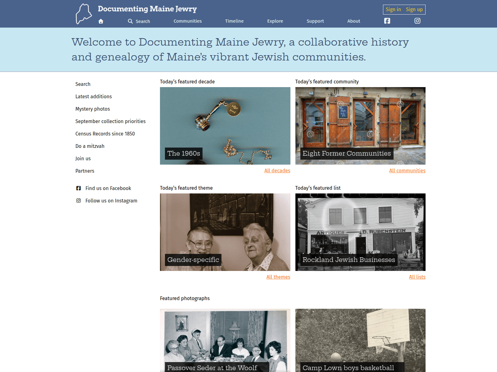 Screenshot of mainejews.org