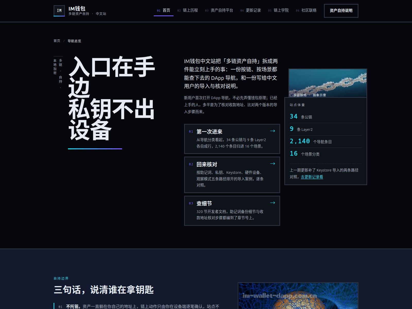 Screenshot of im-wallet-dapp.com.cn