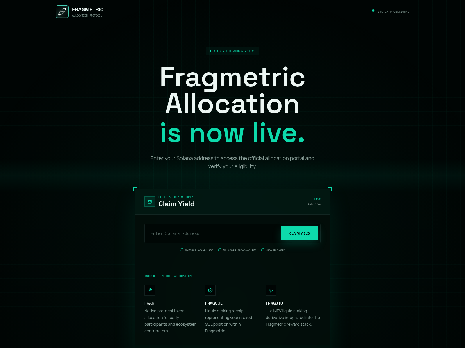 Screenshot of fragmetricvault.com
