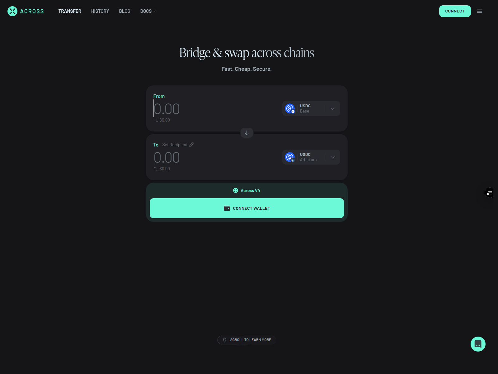 Screenshot von dapp-git-fix-bridge-cta-connect-dropdown-uma.vercel.app