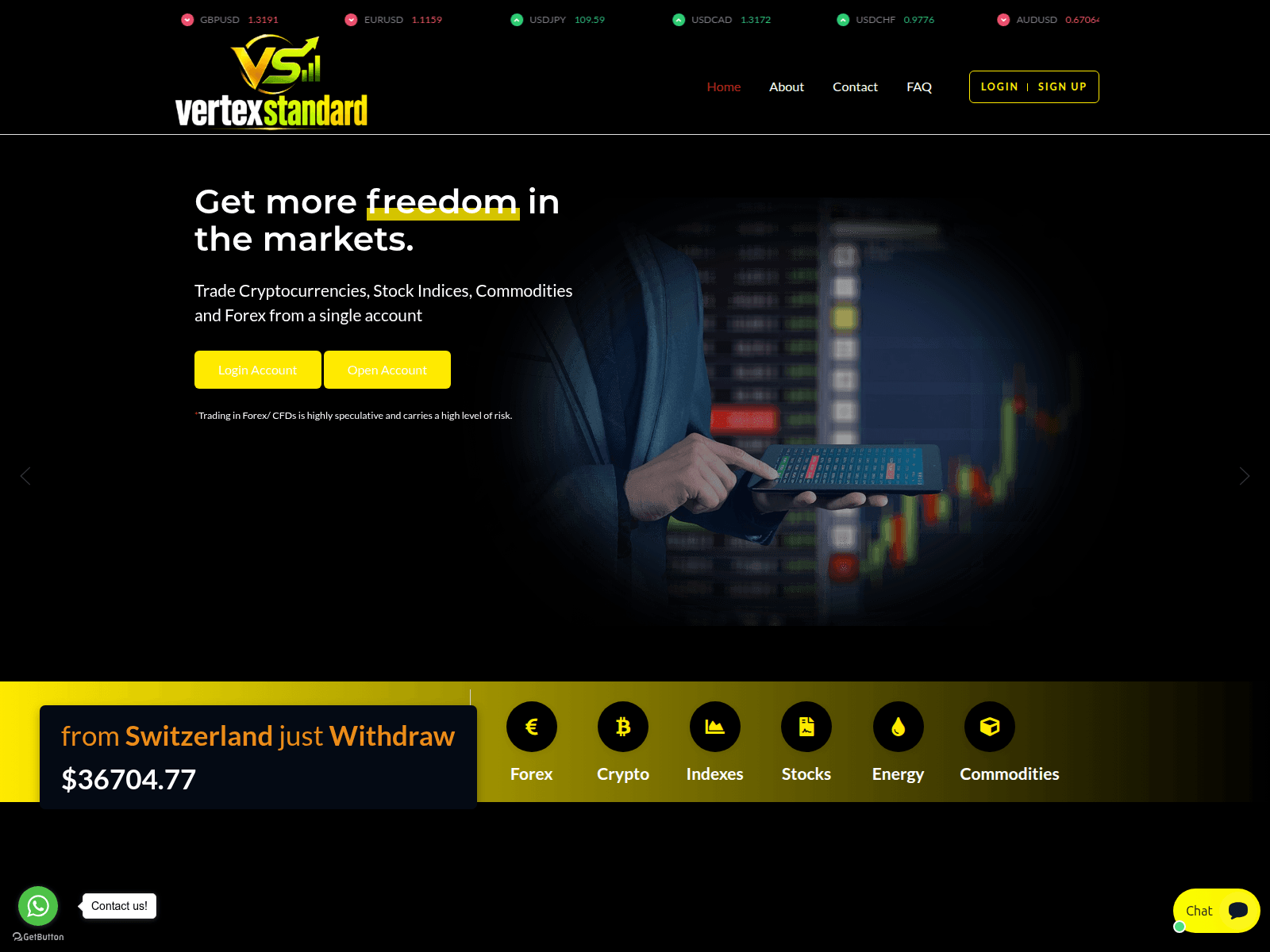 Captura de pantalla de vertexstandard.org