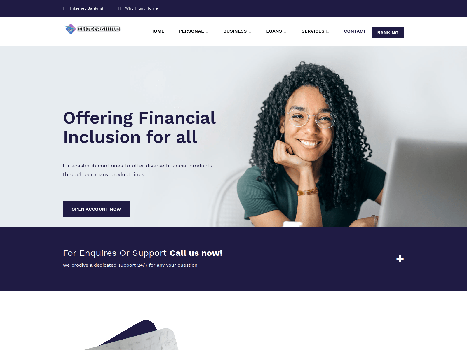 Screenshot of elitecashhub.com.neonchargeholdings.com