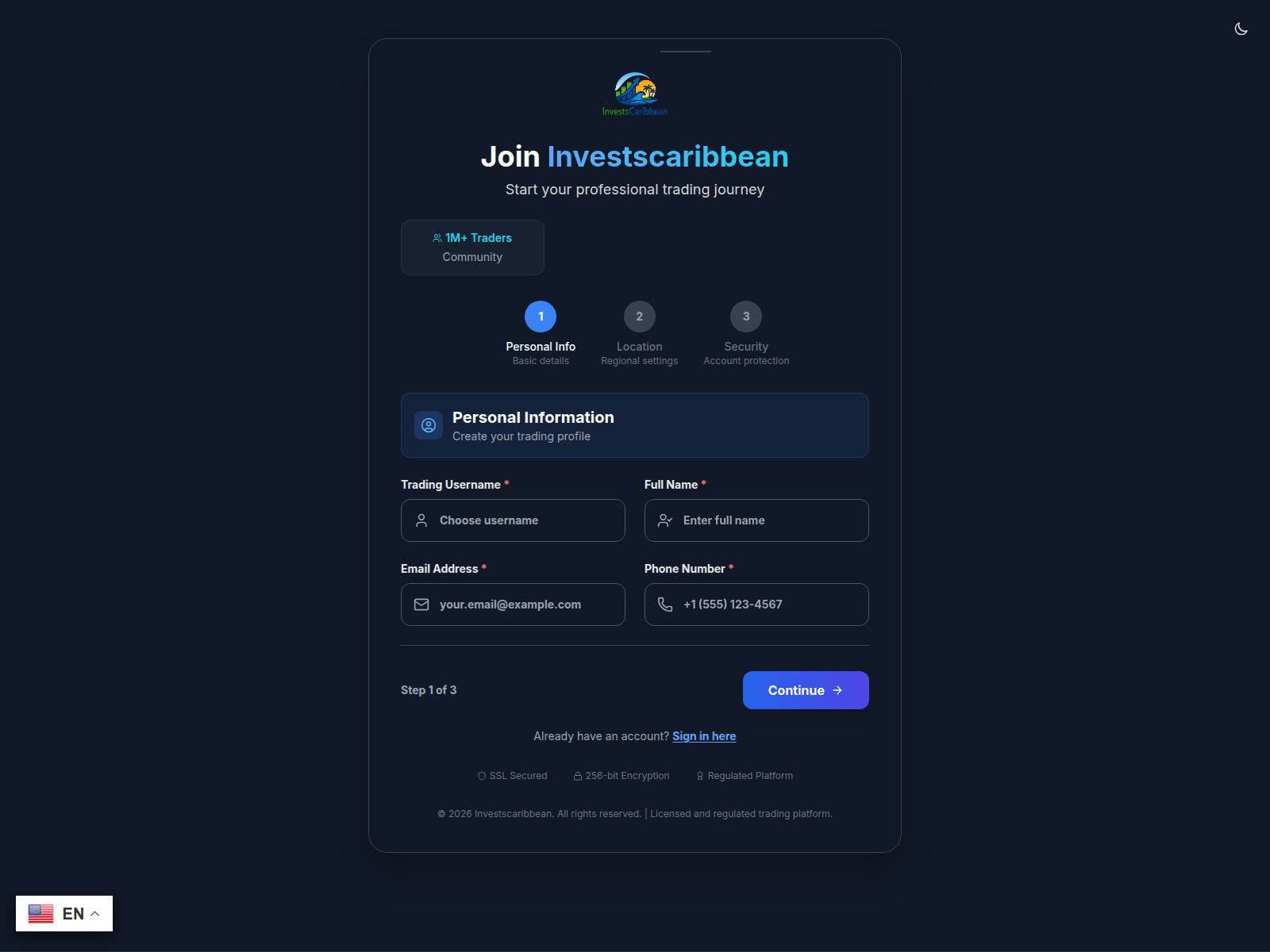 Ảnh chụp màn hình của investscaribbean.com