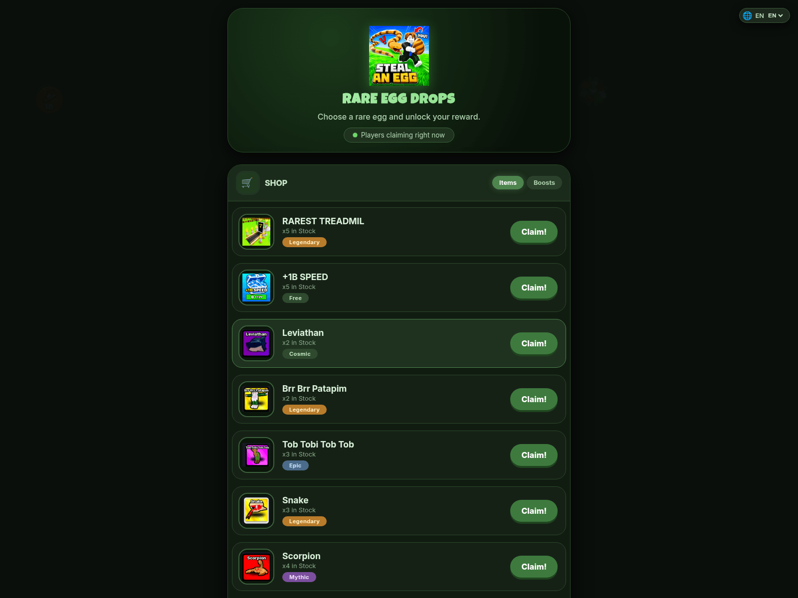 Screenshot of stealaneggitem.blogspot.com