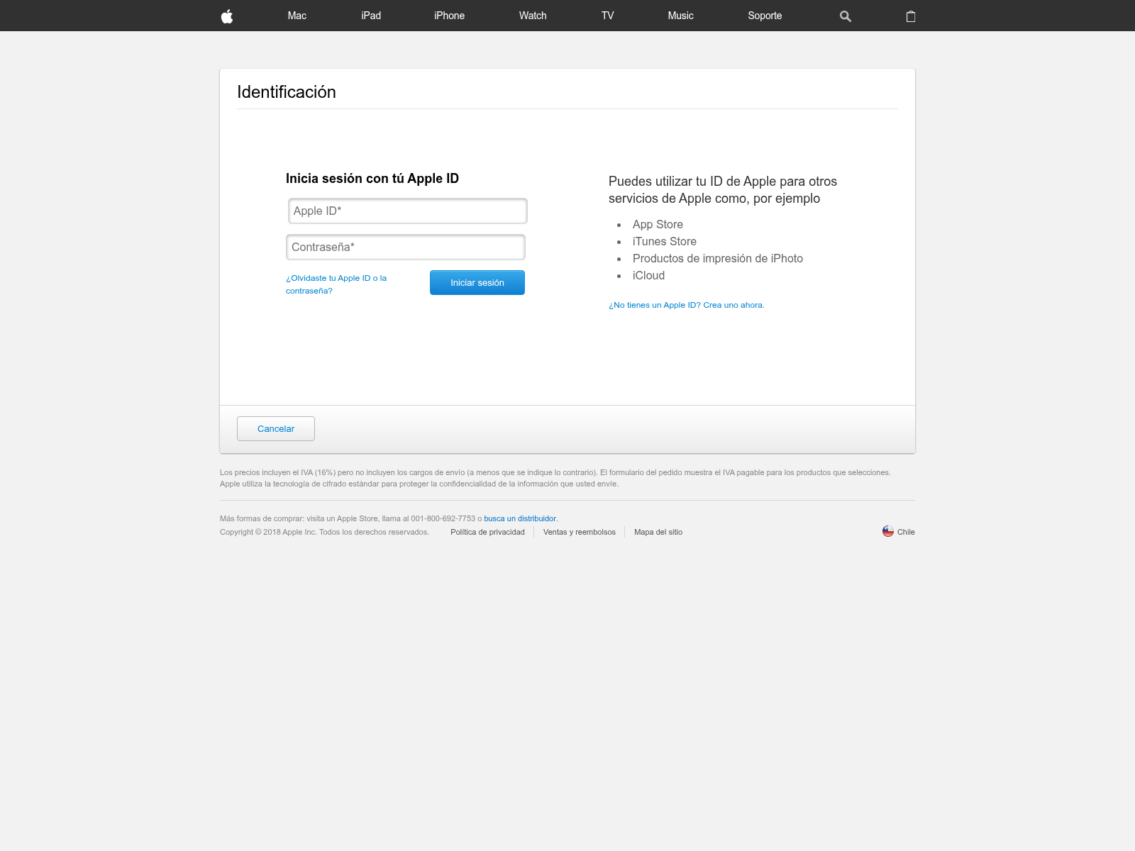 Screenshot of apple-icloud.azurewebsites.net