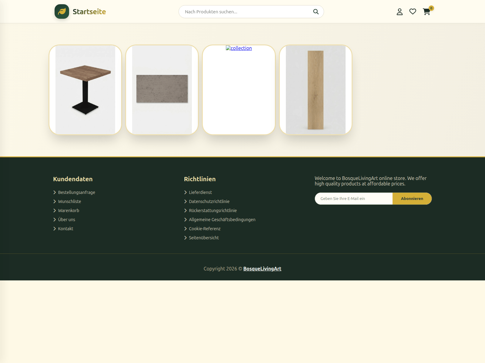 Screenshot of busquelivingart.com