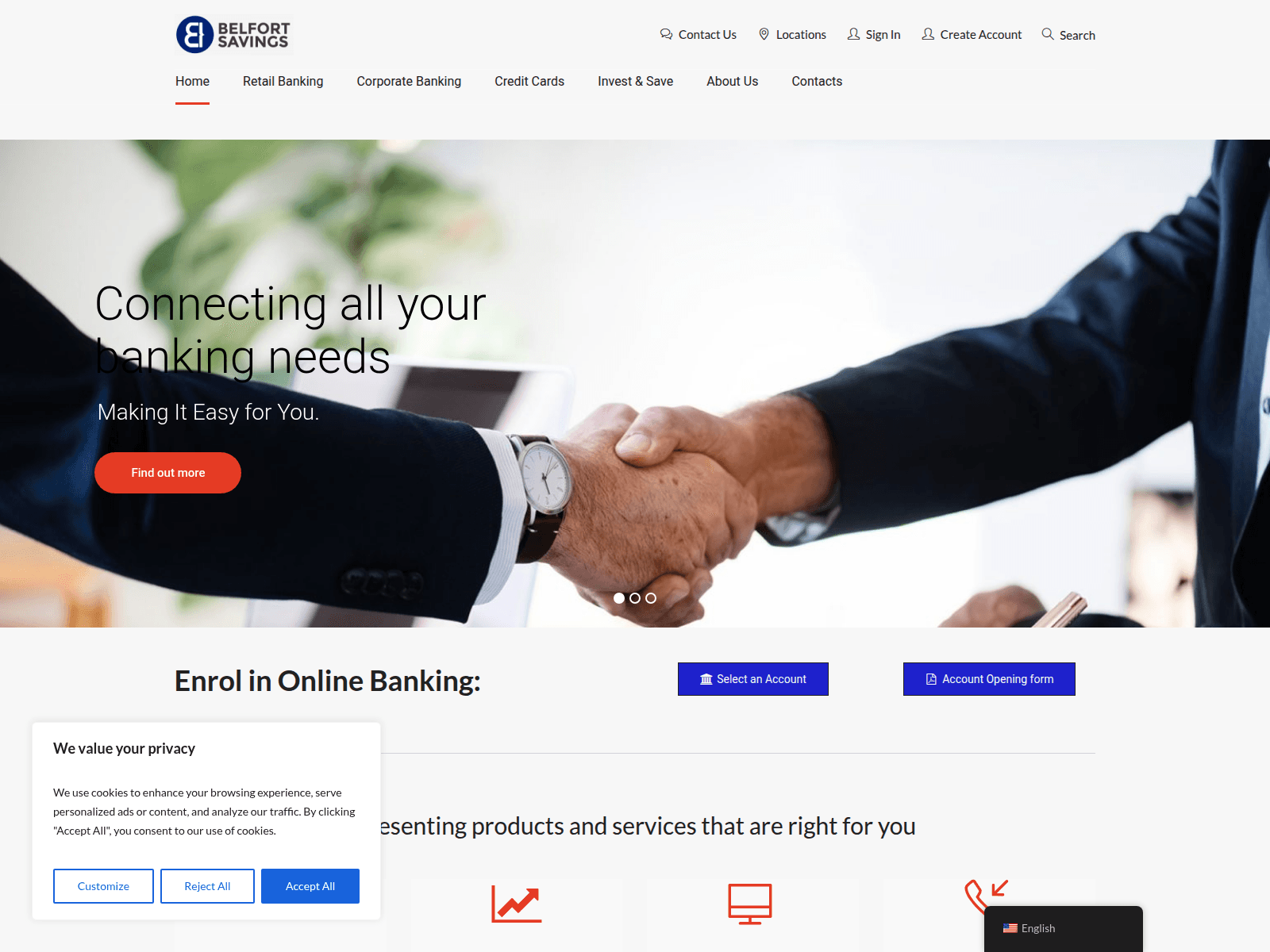 Screenshot von belfortsavings.com