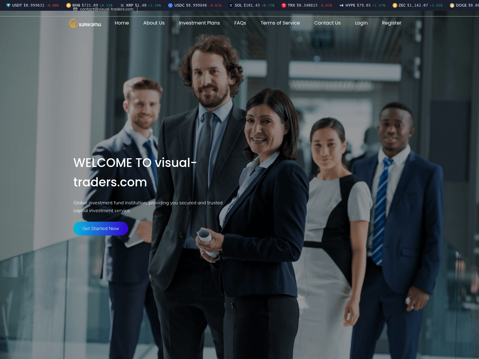Screenshot of visual-traders.com