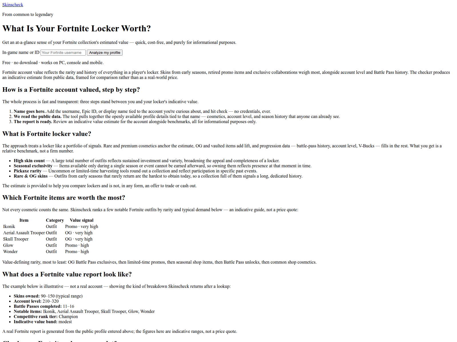 Screenshot of skinscheck.com