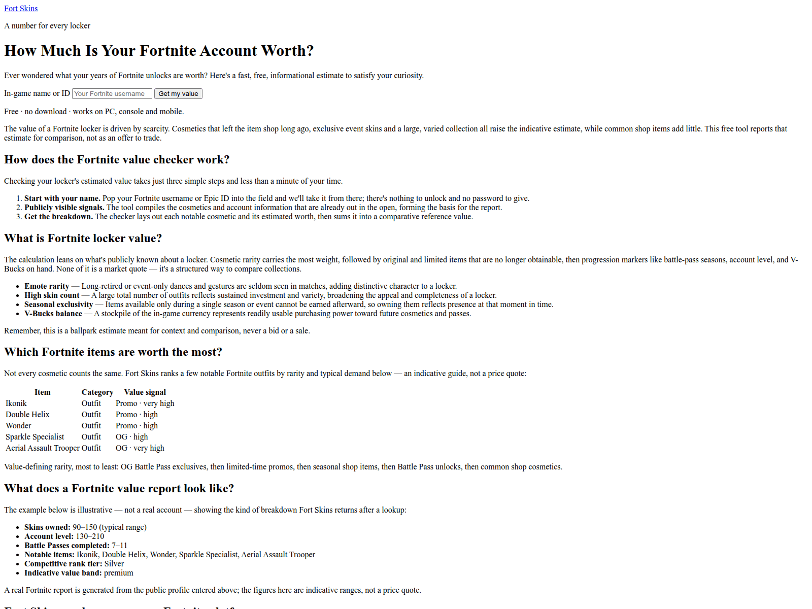 Screenshot of fort-skins.com
