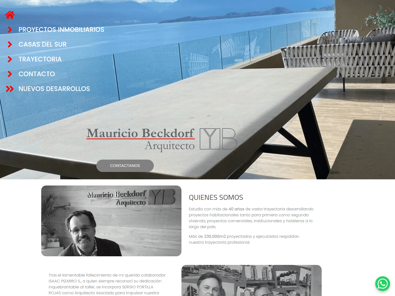 Screenshot of mbarquitecto.cl