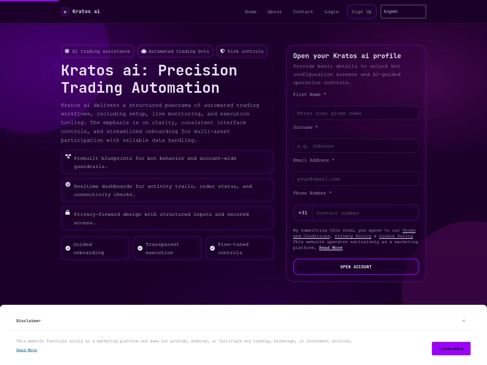 Screenshot of kratos-ai.club