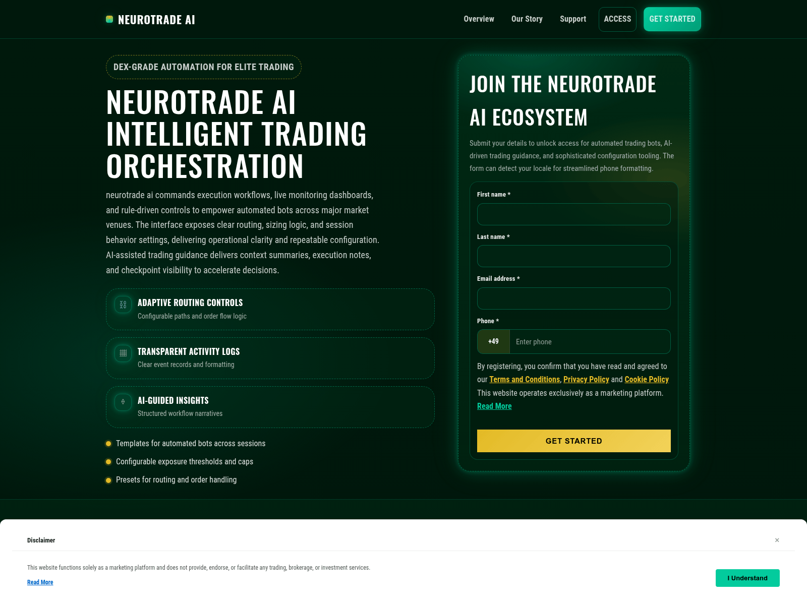 Screenshot of neurotradeai.shop