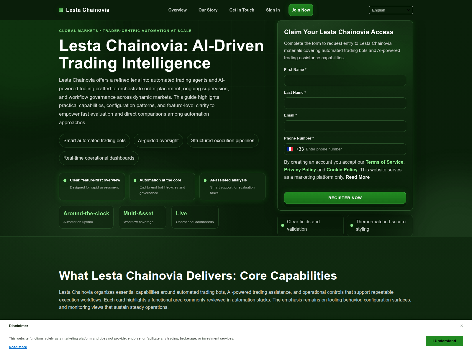 Screenshot of lestachainovia.click