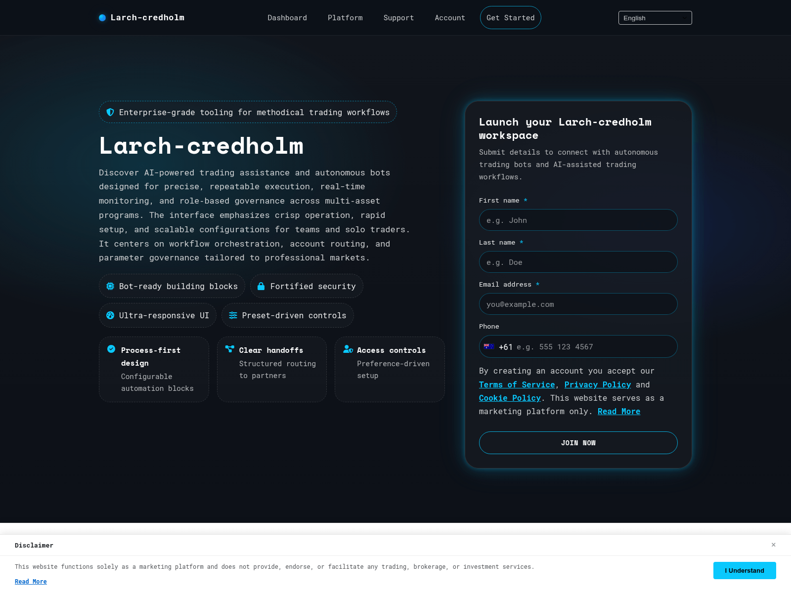 Screenshot of larch-credholmsoftware.com