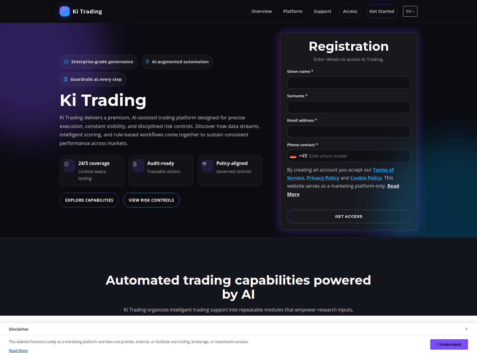 Screenshot of kitradingsystem.com