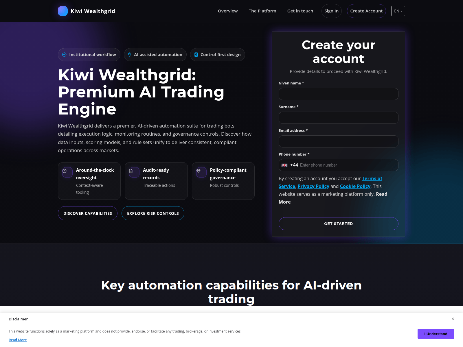 Screenshot of kiwiwealthgrid.click