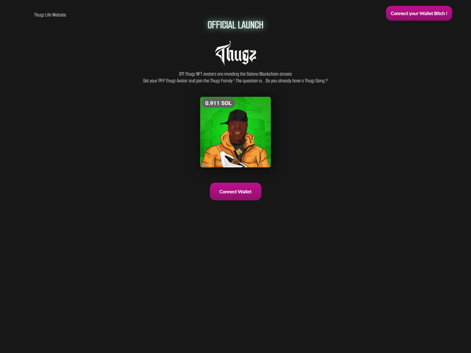 Screenshot of mint.thugz.life