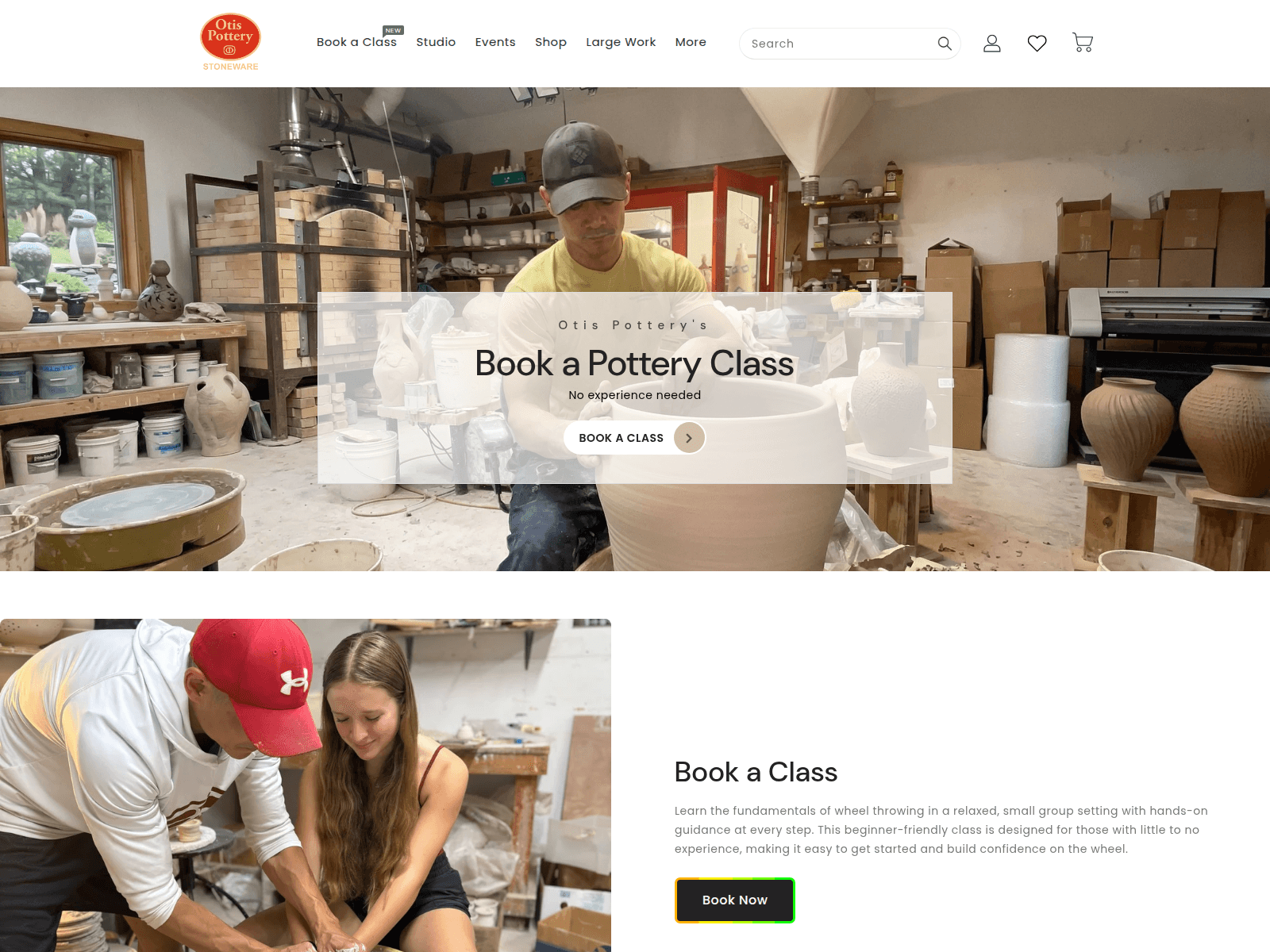 Screenshot of otispottery.live