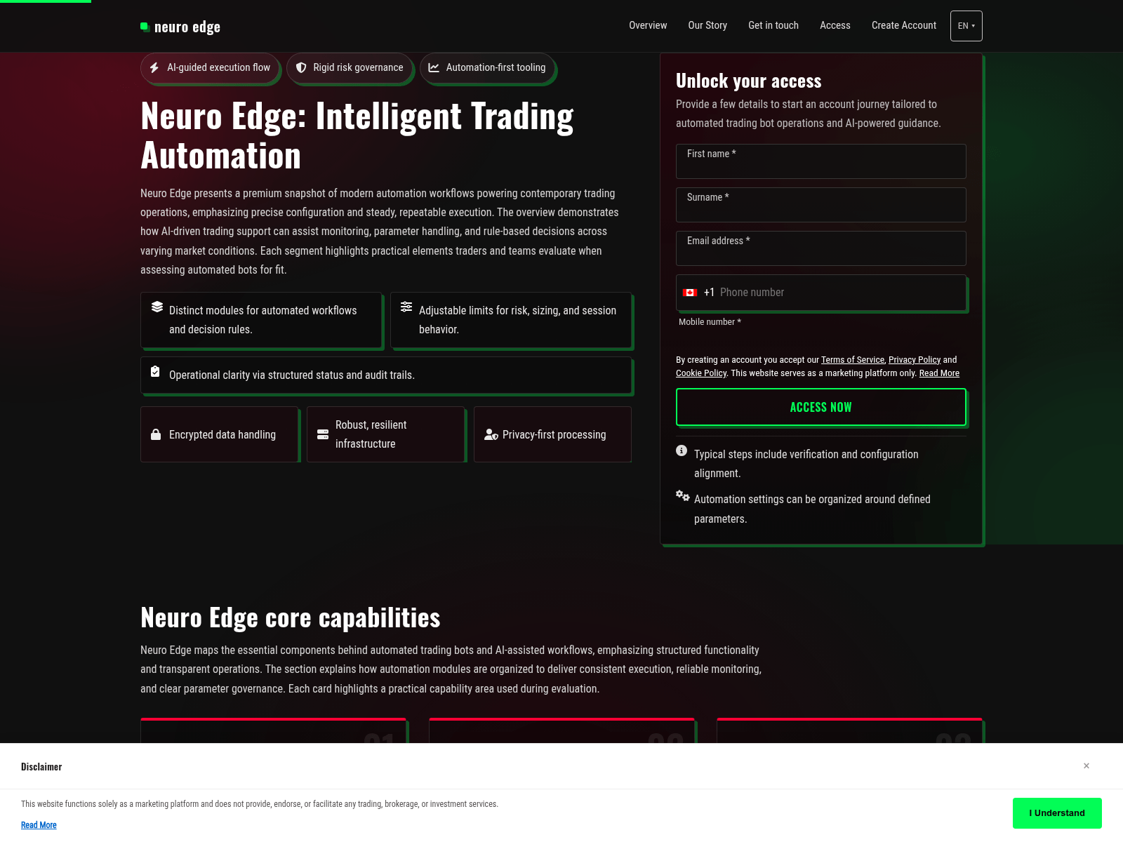 Screenshot of neuroedge.click