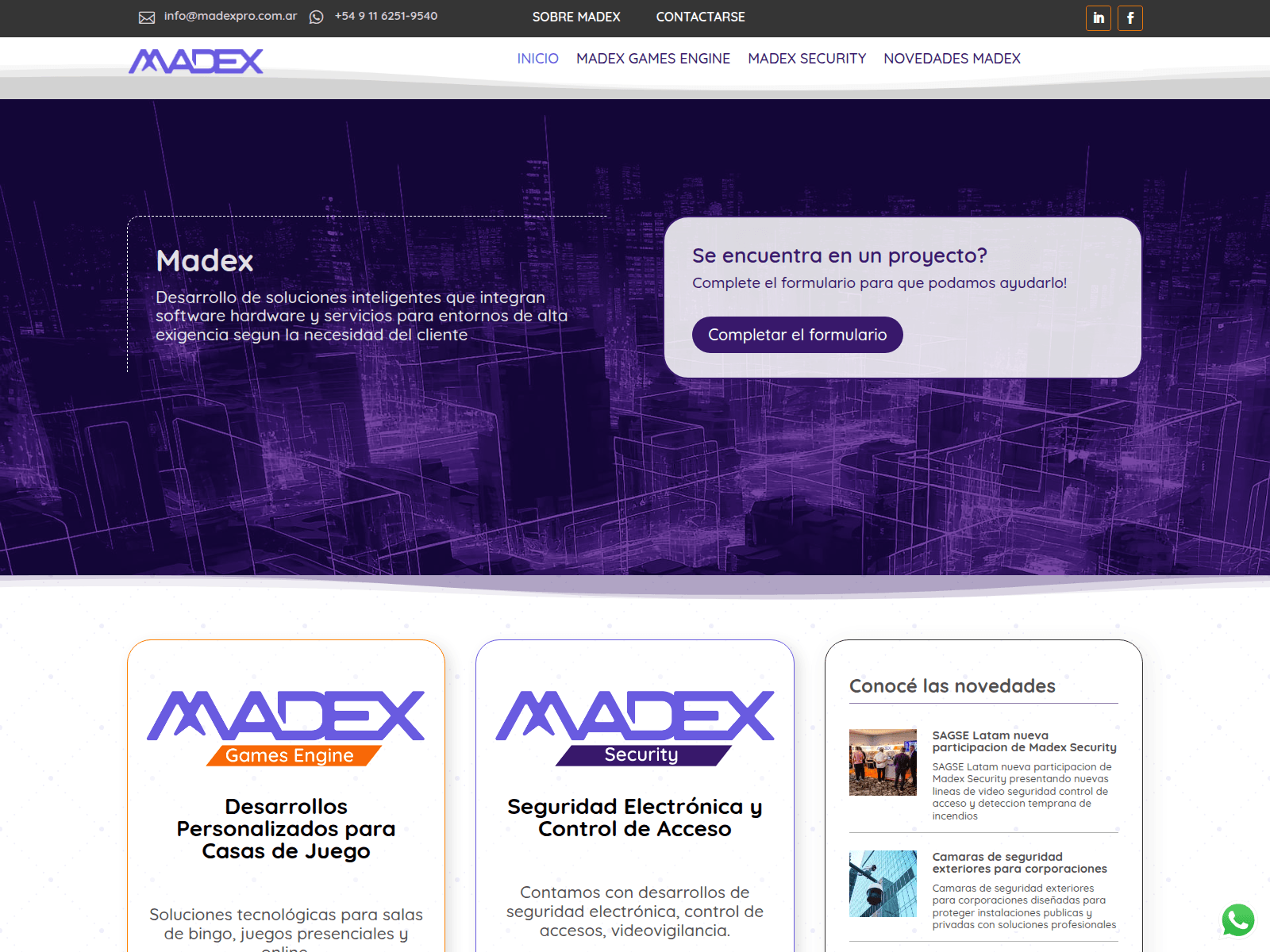 Screenshot of madexpro.com.ar