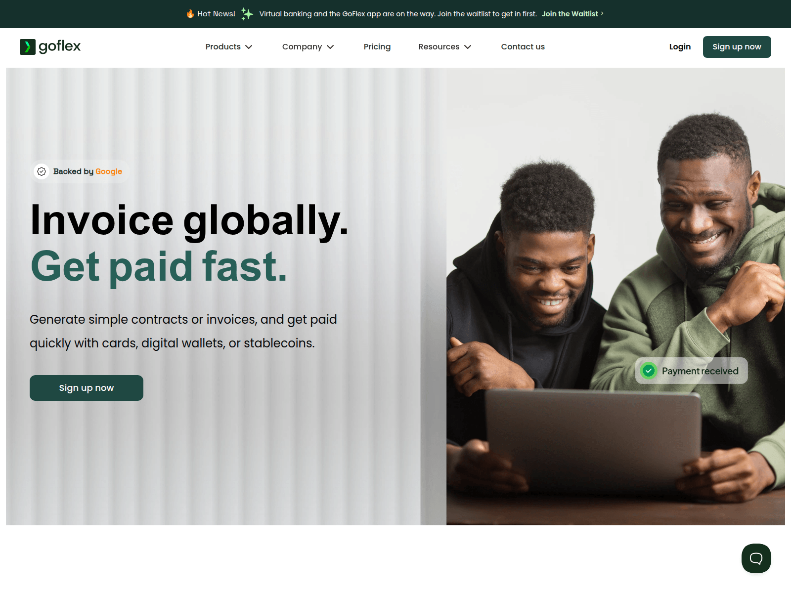 Screenshot of trygoflex.com