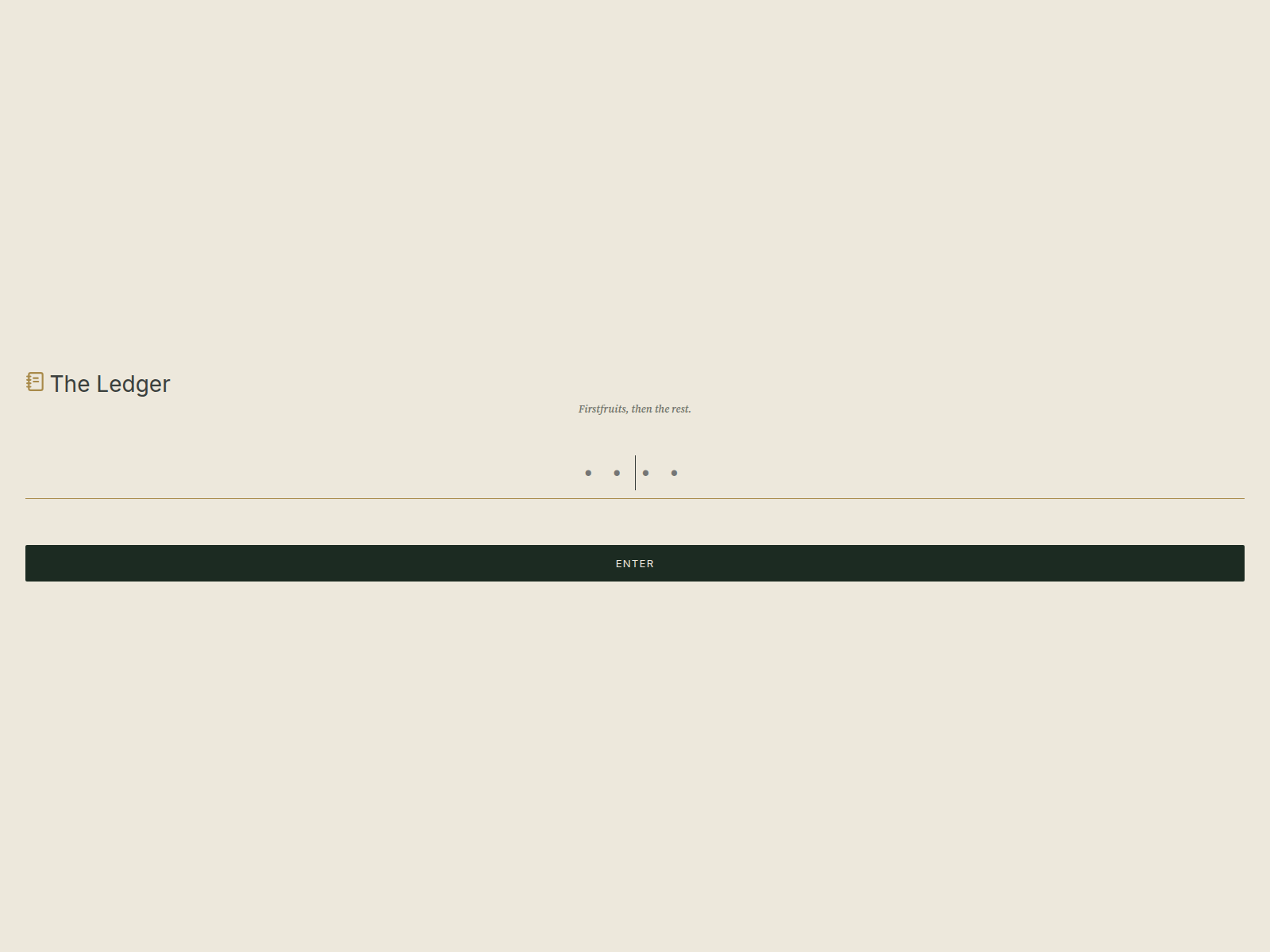 Screenshot von the-ledger-staging.pages.dev