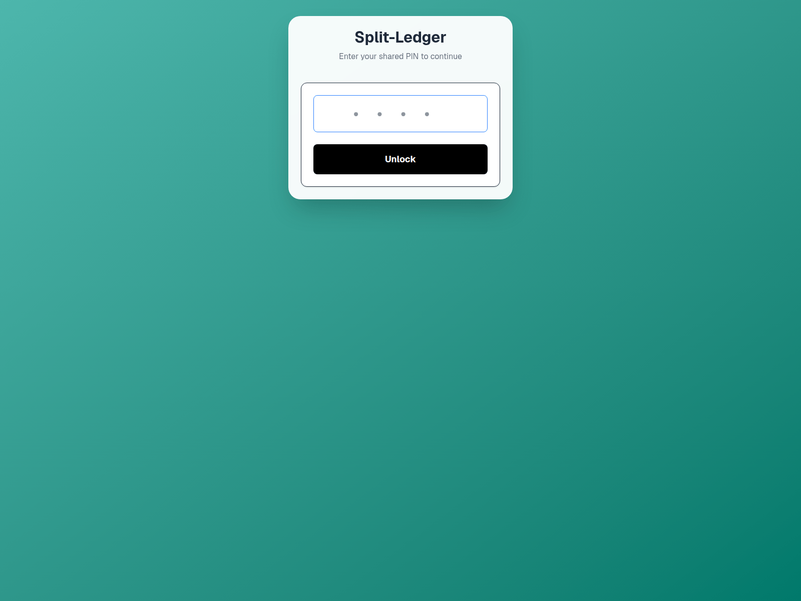 Screenshot von split-ledger.pages.dev