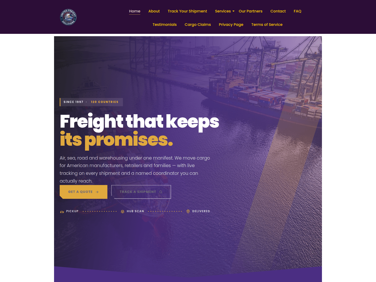 Screenshot of united-freightsolutions.com
