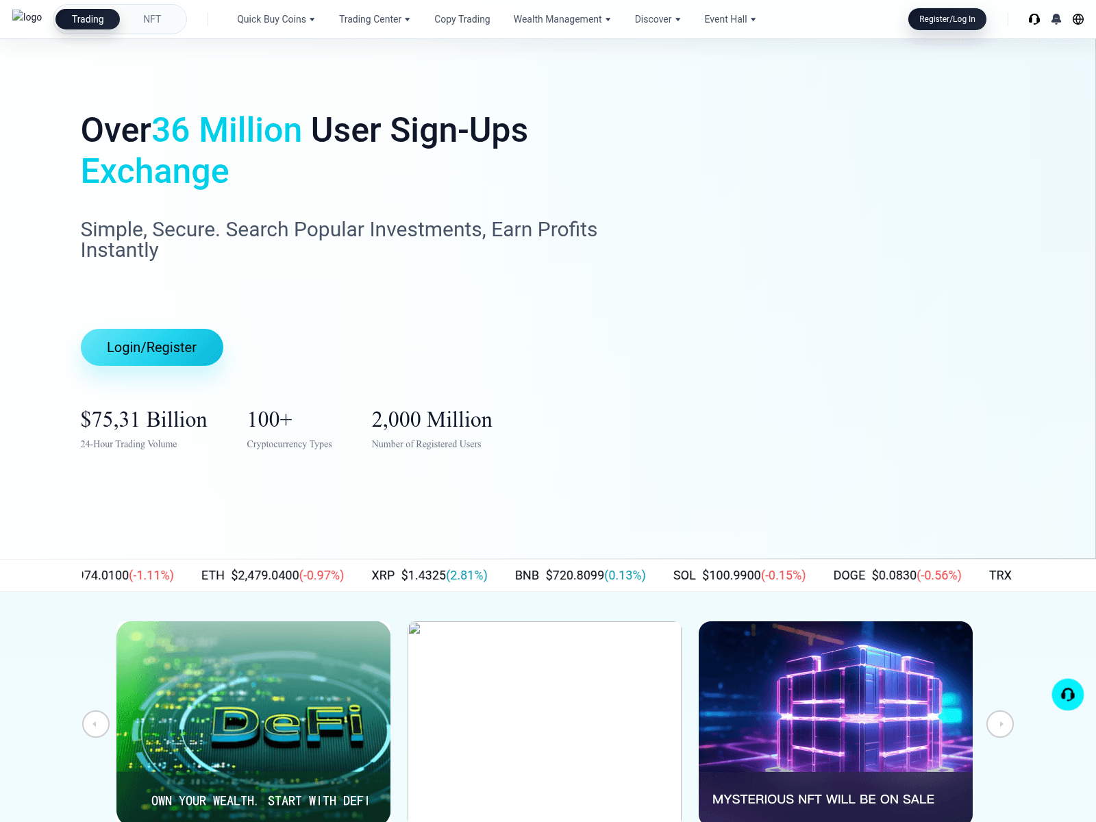 Screenshot of web3exblock.com