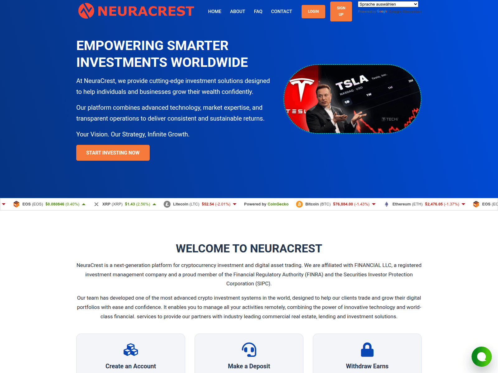 Screenshot of neuracrest.org