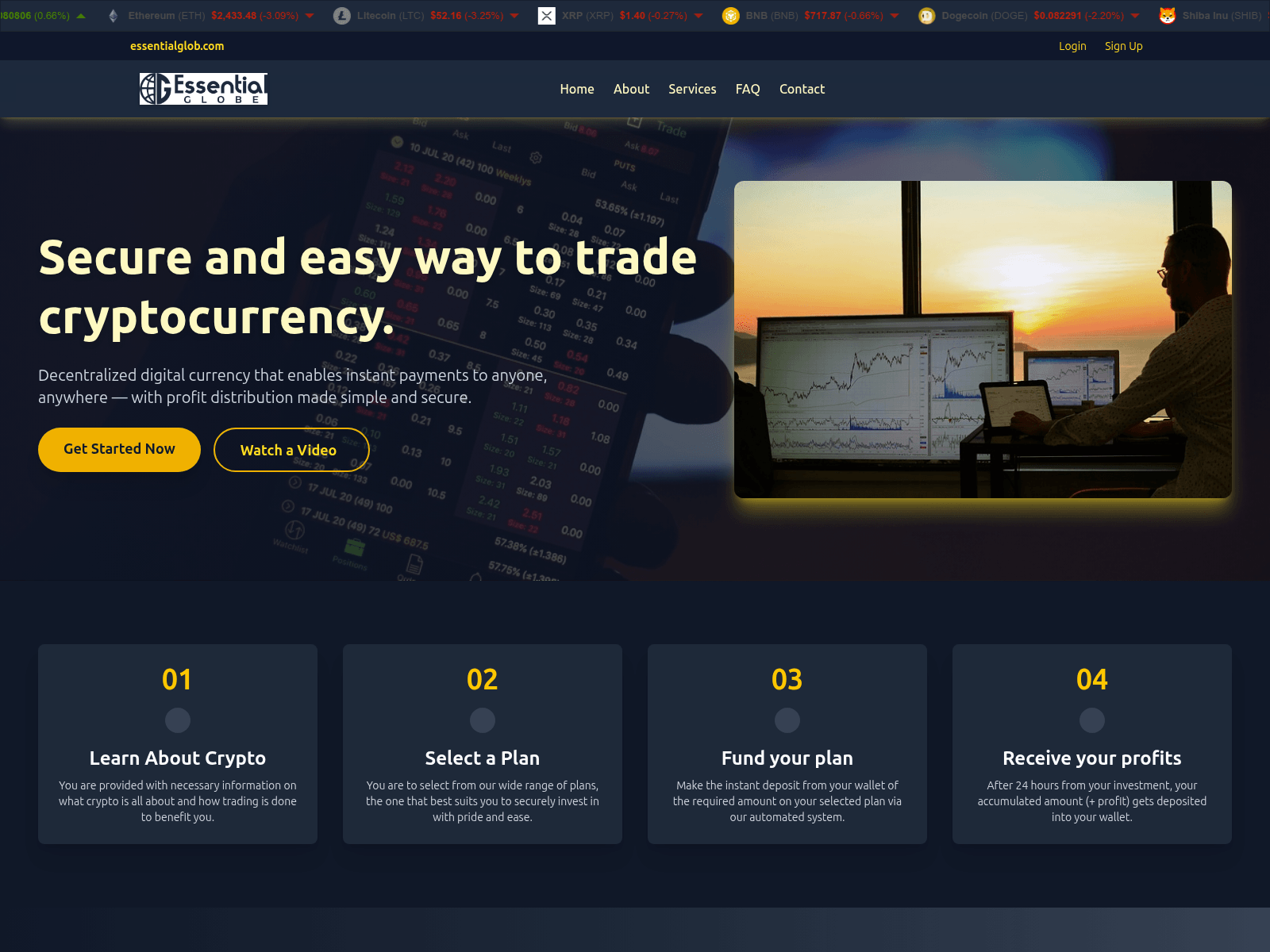 Screenshot of essentialglobs.com