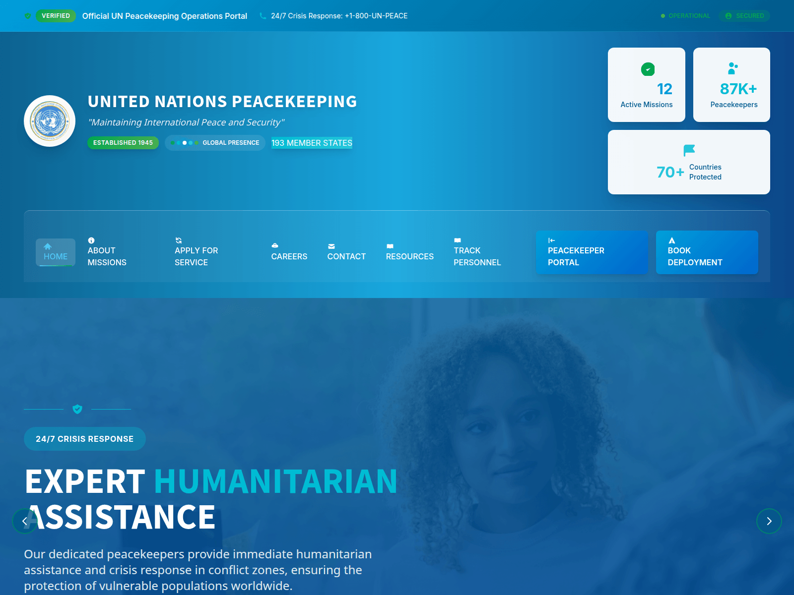Screenshot of un.helpdeskz.online