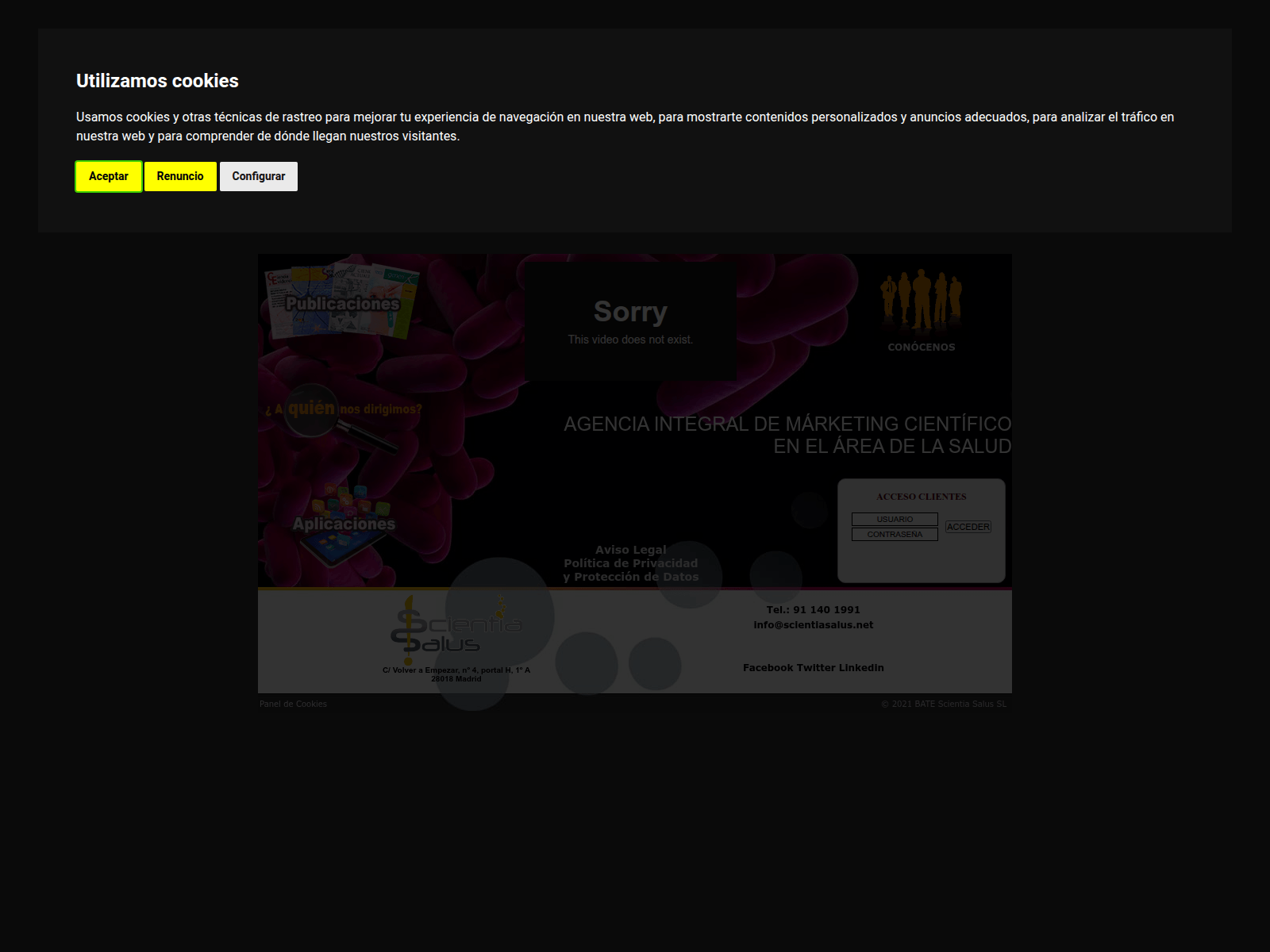 Screenshot of scientiasalus.net