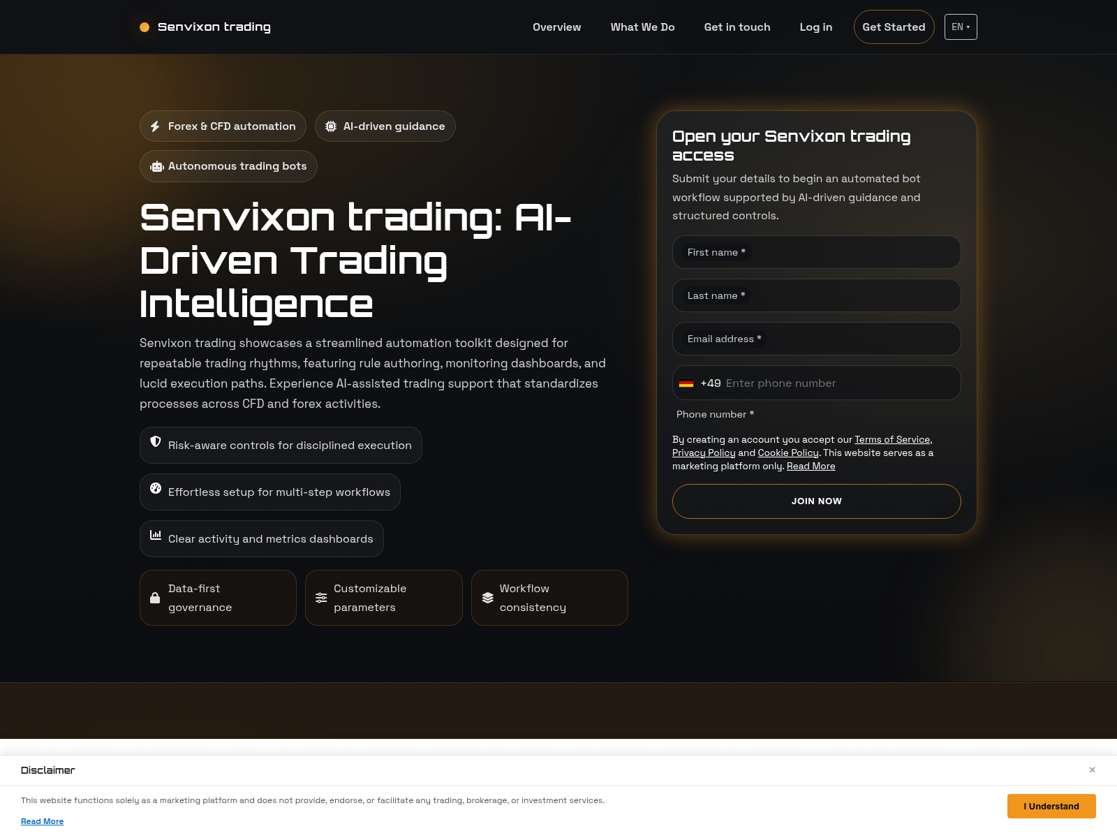 Screenshot of senvixontrading.shop